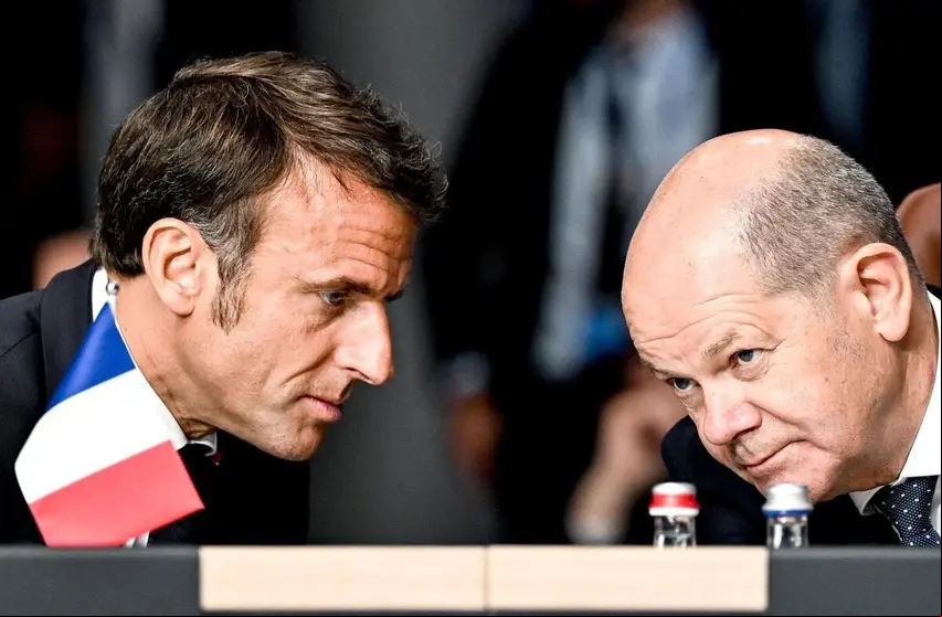Emmanuel Macron y Olaf Scholz