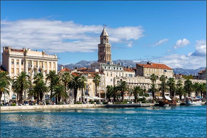 Vista del palacio de Diocleciano en la ciudad croata de Split