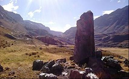 Huanca en la quebrada Uquián